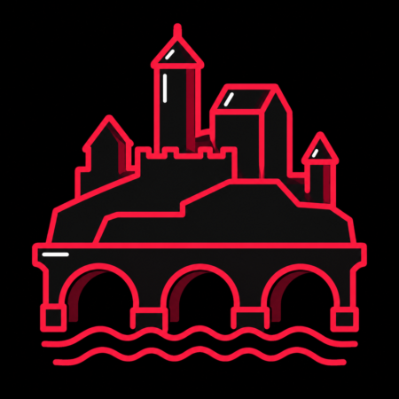 Icon für Firmenwebsites in Wertheim mit abstrahierter Burg Wertheim und Main-Tauber-Bezug.