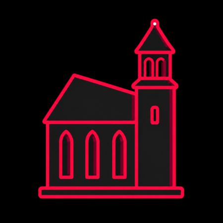 Neon-Icon der Schlosskirche St. Jakobus Winnenden für kostengünstige Firmenwebsites in Winnenden