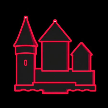 Neon-Icon des Zollernschlosses Balingen für kostengünstige Firmenwebsites in Balingen