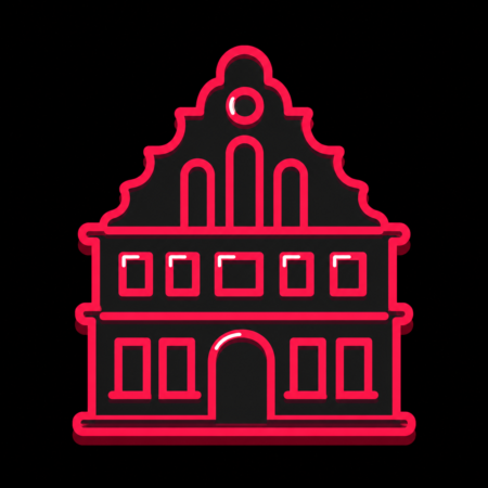 Stadt-Icon für Firmenwebsites in Amt Stavenhagen mit stilisiertem Fritz-Reuter-Literaturmuseum