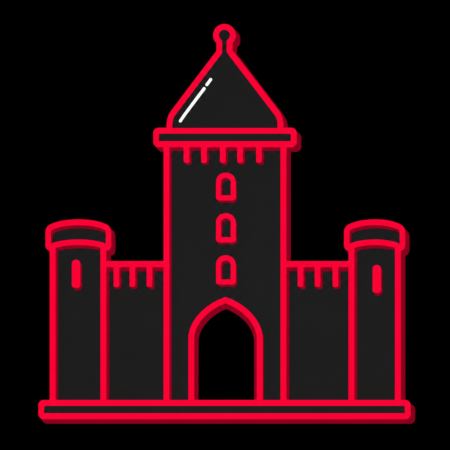 Reduziertes Stadt-Icon des Johannistors für Firmenwebsites in Aschersleben