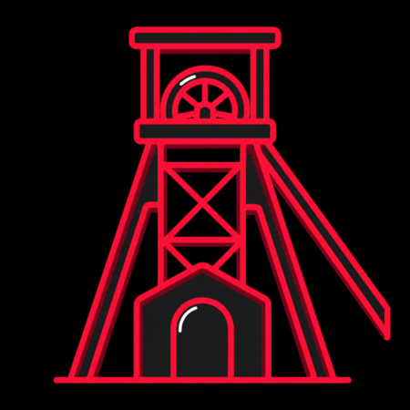 Firmenwebsites in Barsinghausen – stilisiertes Stadt-Icon mit dem Förderturm am Besucherbergwerk Klosterstollen