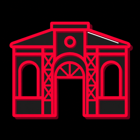 Firmenwebsites in Bendorf – stilisiertes Stadt-Icon mit der Gießhalle der Sayner Hütte