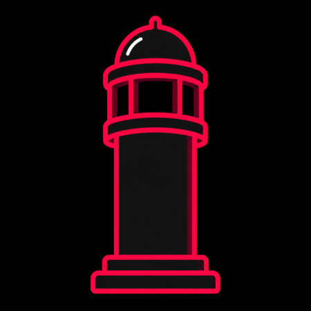 Stadt-Icon für Firmenwebsites in Bergen auf Rügen mit stilisiertem Ernst-Moritz-Arndt-Turm