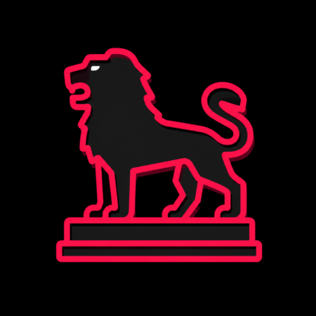 Stadt-Icon für Firmenwebsites in Braunschweig mit stilisiertem Braunschweiger Löwen auf einem Sockel