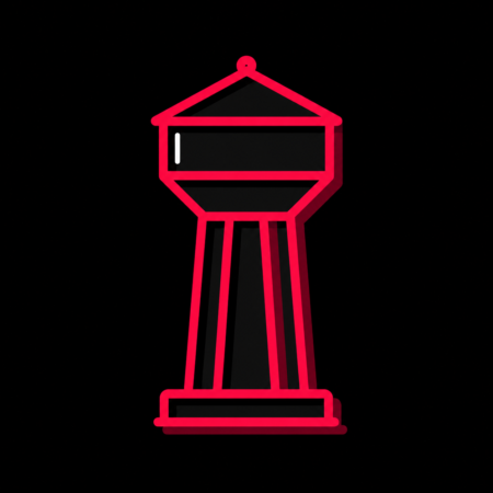 Stadt-Icon für Firmenwebsites in Delmenhorst mit stilisiertem Delmenhorster Wasserturm