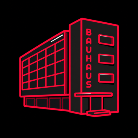 Reduziertes Bauhaus-Stadt-Icon für Firmenwebsites in Dessau-Roßlau