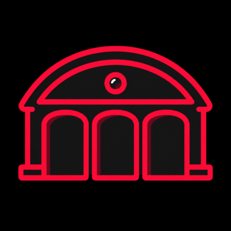 Firmenwebsites in Dillingen/Saar – stilisiertes Stadt-Icon mit historischem Lokschuppen