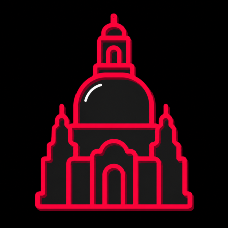 Firmenwebsites in Dresden – stilisiertes Stadt-Icon mit der Dresdner Frauenkirche