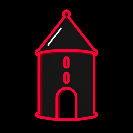 Firmenwebsites in Eilenburg – stilisiertes Stadt-Icon mit dem historischen Sorbenturm auf dem Burgberg