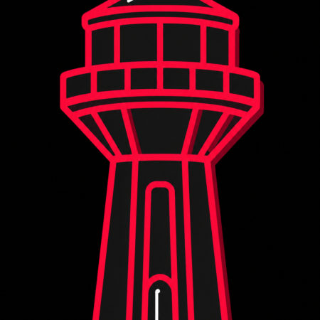 Reduziertes Wasserturm-Icon für Firmenwebsites in Genthin