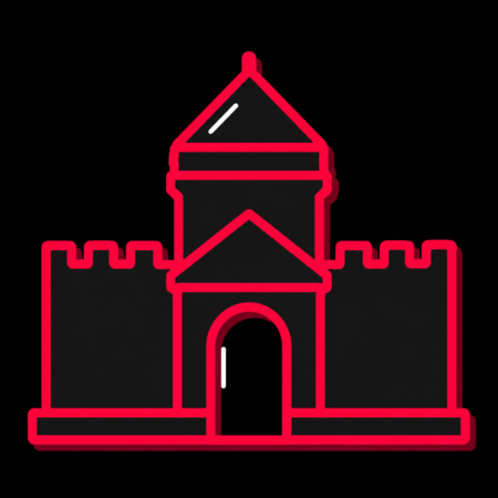 Reduziertes Icon der Wasserburg für Firmenwebsites in Gommern