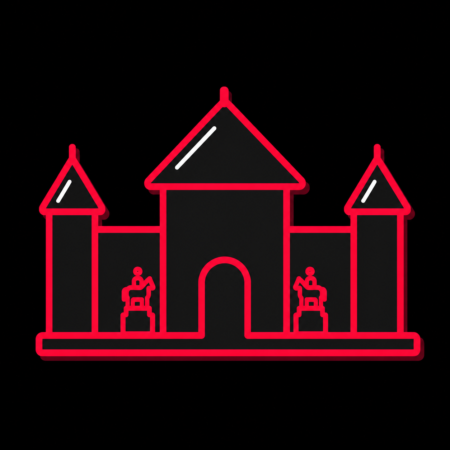 Stadt-Icon für Firmenwebsites in Goslar mit stilisierter Kaiserpfalz und Reiterstandbildern