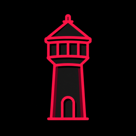 Stadt-Icon für Firmenwebsites in Hagenow mit stilisiertem Hagenower Wasserturm