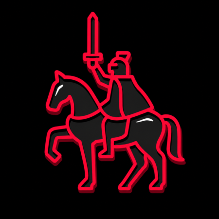 Reduziertes Icon des Reitenden Rolands für Firmenwebsites in Haldensleben