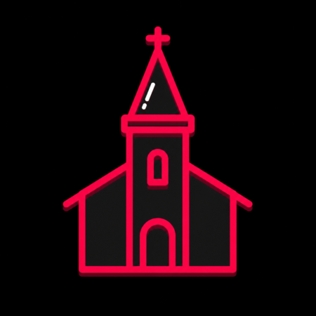 Firmenwebsites in Haßloch – stilisiertes Stadt-Icon mit der Christuskirche am Rathausplatz