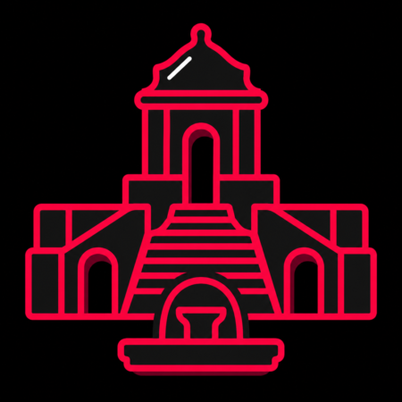 Firmenwebsites in Heidenau – stilisiertes Stadt-Icon mit dem Barockgarten Großsedlitz und seiner markanten Freitreppe