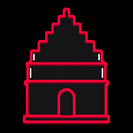 Stadt-Icon für Firmenwebsites in Hildesheim mit stilisiertem Knochenhaueramtshaus
