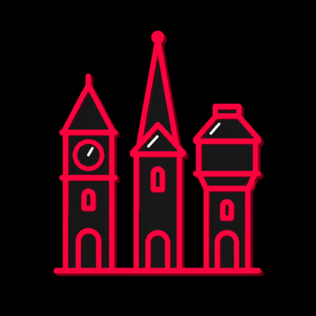Reduziertes Icon der drei Türme für Firmenwebsites in Hohenmölsen