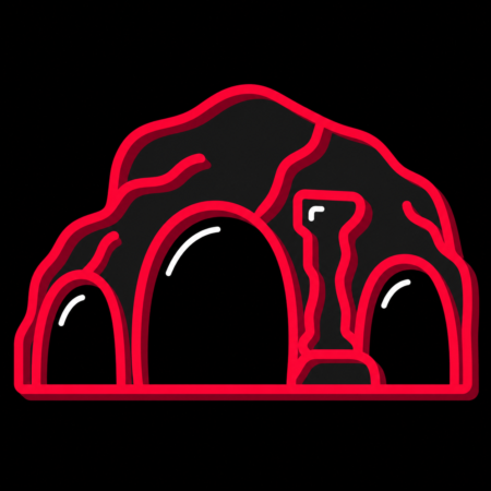 Firmenwebsites in Homburg – stilisiertes Stadt-Icon mit den Schlossberghöhlen