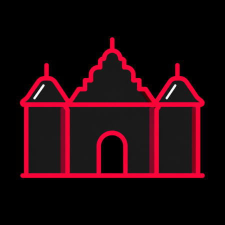 Firmenwebsites in Hoyerswerda – stilisiertes Stadt-Icon mit Schloss Hoyerswerda und markantem Mittelgiebel