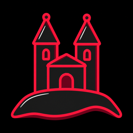 Reduziertes Icon der Doppelkapelle St. Crucis für Firmenwebsites in Landsberg (Saalekreis)