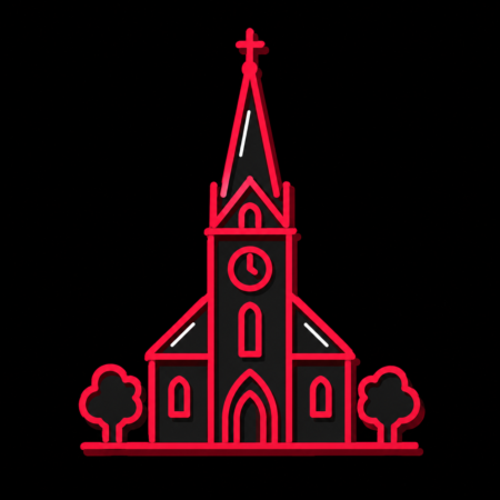Firmenwebsites in Langen – stilisiertes Stadt-Icon der Langener Stadtkirche mit markantem Kirchturm
