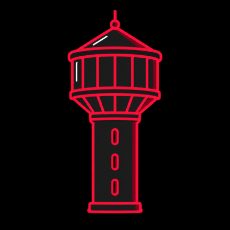 Stadt-Icon für Firmenwebsites in Langenhagen mit stilisiertem Wasserturm im Eichenpark