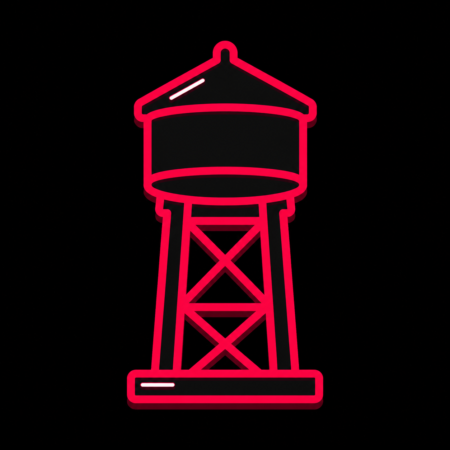 Stadt-Icon für Firmenwebsites in Lehrte mit stilisiertem Wasserturm