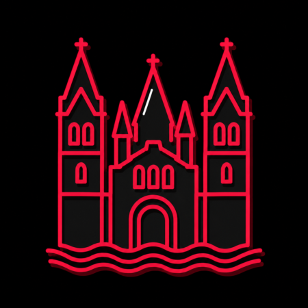 Firmenwebsites in Limburg an der Lahn – stilisiertes Stadt-Icon des Limburger Doms mit Türmen und Lahnlinie