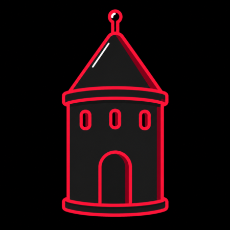 Stadt-Icon für Firmenwebsites in Lingen (Ems) mit stilisiertem Pulverturm