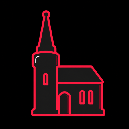 Reduziertes Stadt-Icon der Schlosskirche für Firmenwebsites in Lutherstadt Wittenberg