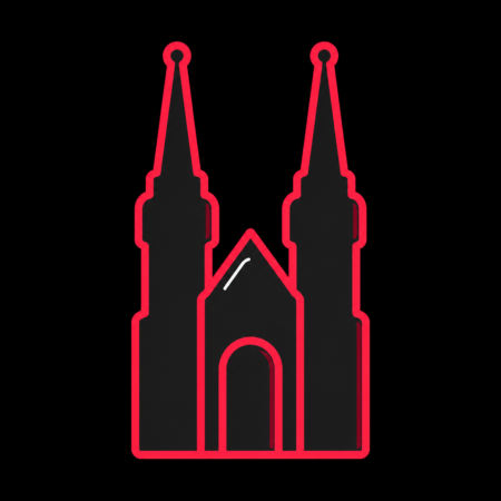 Reduziertes Stadt-Icon des Magdeburger Doms für Firmenwebsites in Magdeburg