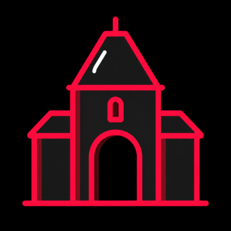 Firmenwebsites in Markkleeberg – stilisiertes Stadt-Icon mit dem historischen Torhaus von Schloss Markkleeberg