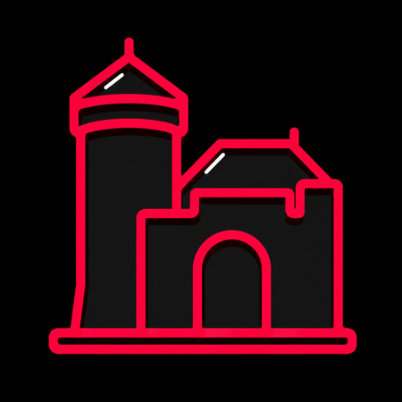 Firmenwebsites in Mayen – stilisiertes Stadt-Icon mit der Genovevaburg und dem Goloturm