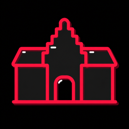 Stadt-Icon für Firmenwebsites in Melle mit stilisiertem historischen Rathaus