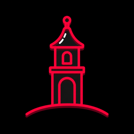 Firmenwebsites in Neuwied – stilisiertes Stadt-Icon mit Pegelturm und Deichkrone