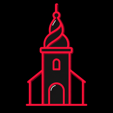 Firmenwebsites in Northeim – stilisiertes Stadt-Icon mit der St.-Sixti-Kirche und ihrer charakteristisch gedrehten Turmspitze