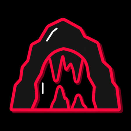 Reduziertes Icon der Baumannshöhle für Firmenwebsites in Oberharz am Brocken