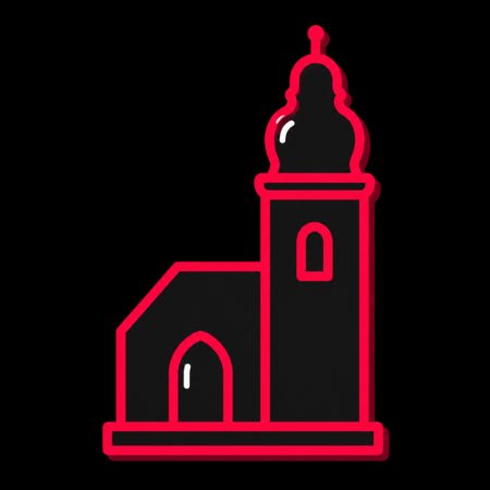 Reduziertes Icon der Stadtkirche St. Nicolai für Firmenwebsites in Osterburg