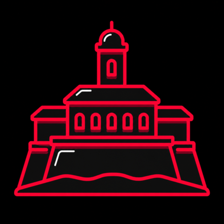 Firmenwebsites in Pirna – stilisiertes Stadt-Icon mit Schloss Sonnenstein über der Elbe