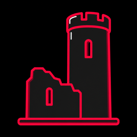 Firmenwebsites in Püttlingen – stilisiertes Stadt-Icon mit der Burgruine Bucherbach