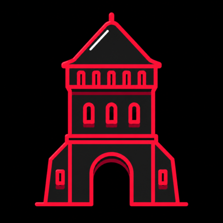 Reduziertes Stadt-Icon des Neuperver Tors für Firmenwebsites in Salzwedel