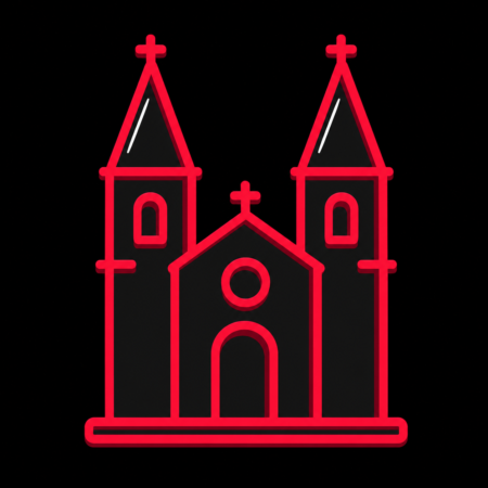 Reduziertes Icon der Klosterkirche Brehna für Firmenwebsites in Sandersdorf-Brehna