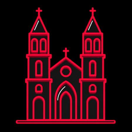 Firmenwebsites in St. Wendel – stilisiertes Stadt-Icon mit der Wendalinusbasilika