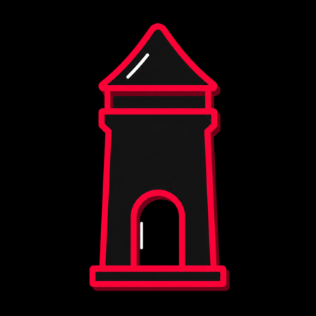 Reduziertes Icon des Schlossturms Gröbzig für Firmenwebsites in Südliches Anhalt