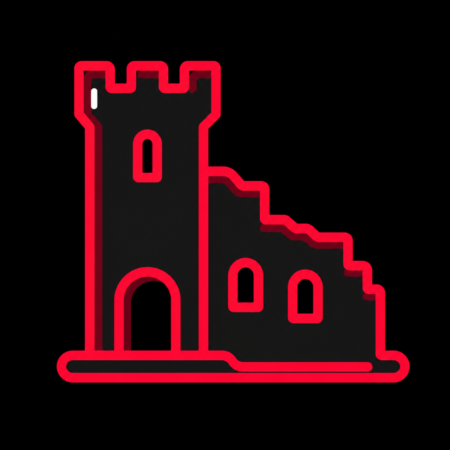 Firmenwebsites in Wadern – stilisiertes Stadt-Icon mit der Burgruine Dagstuhl