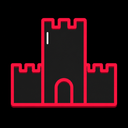 Reduziertes Icon der Burg Wanzleben für Firmenwebsites in Wanzleben-Börde