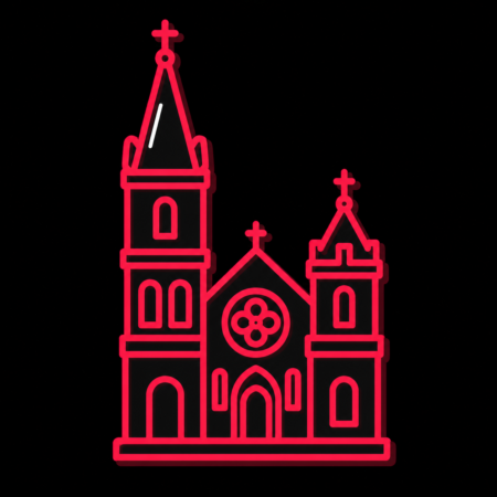 Neon-Stadt-Icon mit Wetzlarer Dom für Firmenwebsites in Wetzlar
