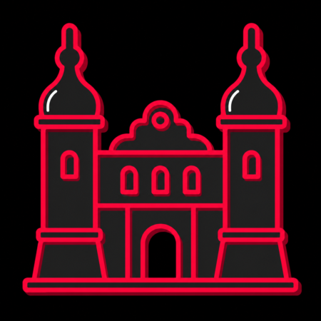 Reduziertes Stadt-Icon von Schloss Moritzburg für Firmenwebsites in Zeitz
